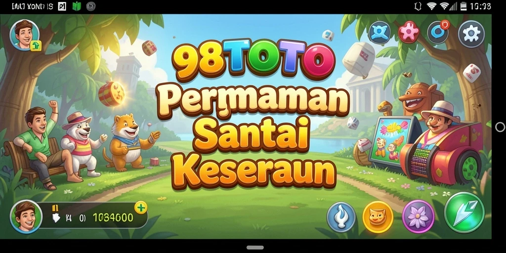 Tangkapan layar utama 98TOTO yang menunjukkan gameplay seru.