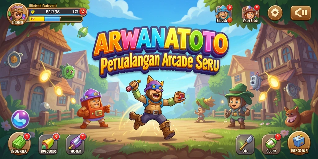 Tampilan screenshot ARWANATOTO menunjukkan karakter dalam aksi seru.