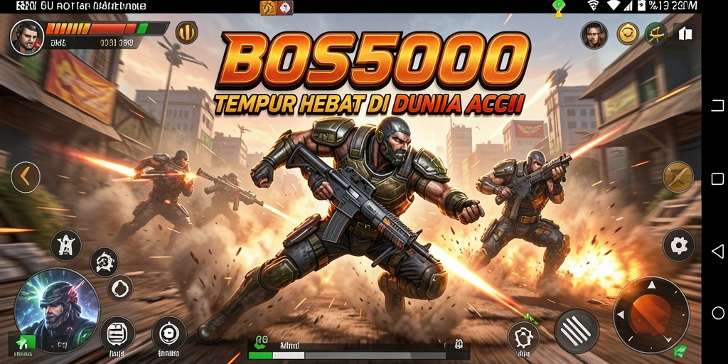 Tampilan gameplay BOS5000 yang mendebarkan dan penuh aksi.