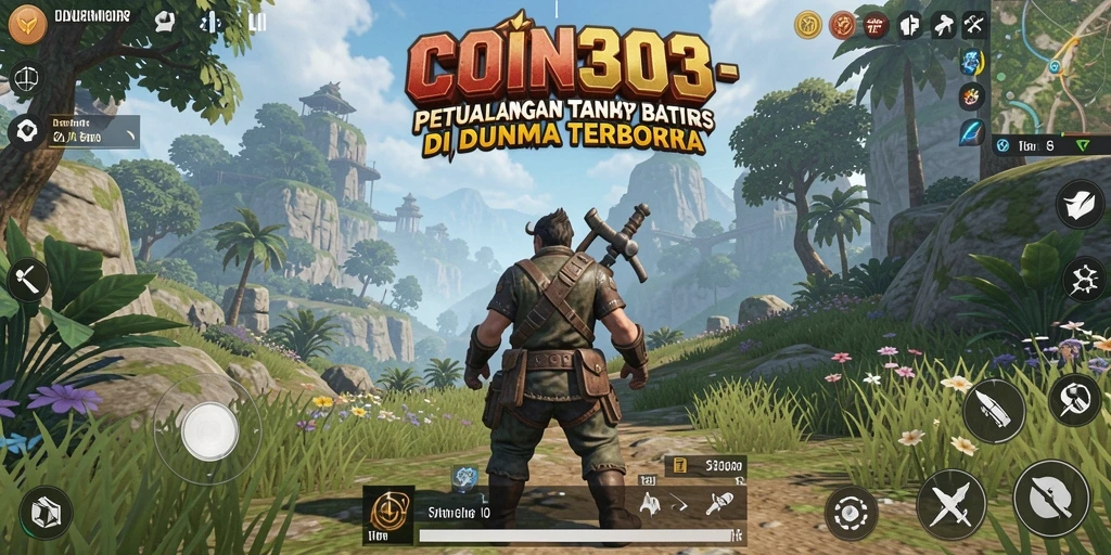 Screenshot gameplay <strong>COIN303</strong> menampilkan eksplorasi dunia terbuka yang luas.