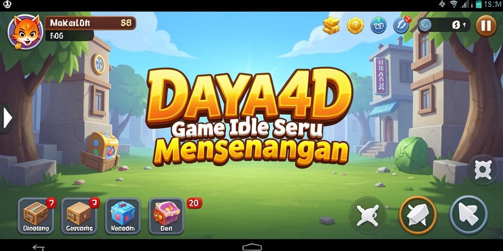 Screenshot gameplay DAYA4D menampilkan aksi Idle yang menyenangkan dan interaktif.