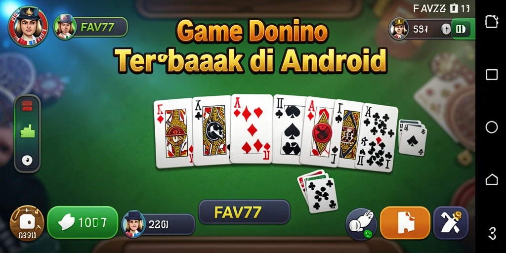 Tampilan gameplay FAV77 dengan perabot Domino yang seru.