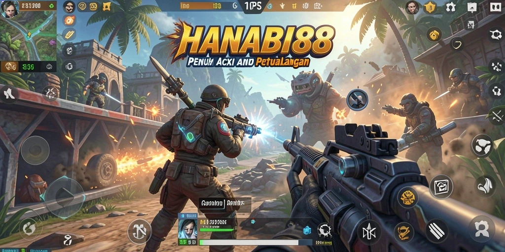 Tampilan penuh aksi dari gameplay HANABI88 yang menegangkan.