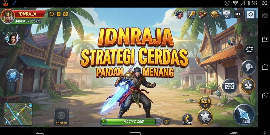 Screenshot gameplay IDNRAJA yang menunjukkan strategi pertempuran yang intens.