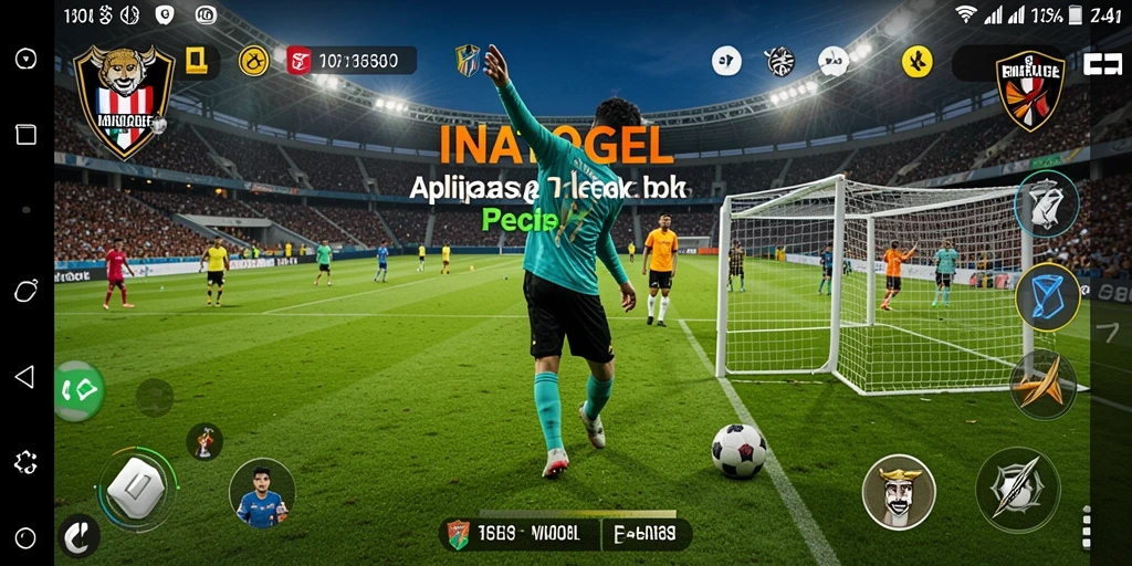 Tampilan seru dari gameplay Football di INATOGEL
