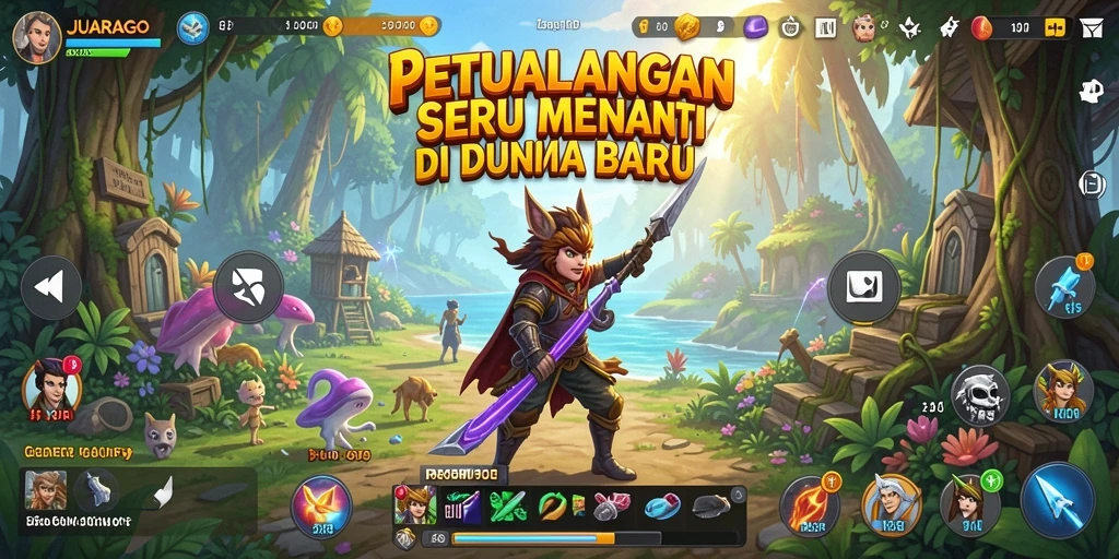 Tangkapan layar JUARAGO menampilkan aksi seru dalam gameplay petualangan.