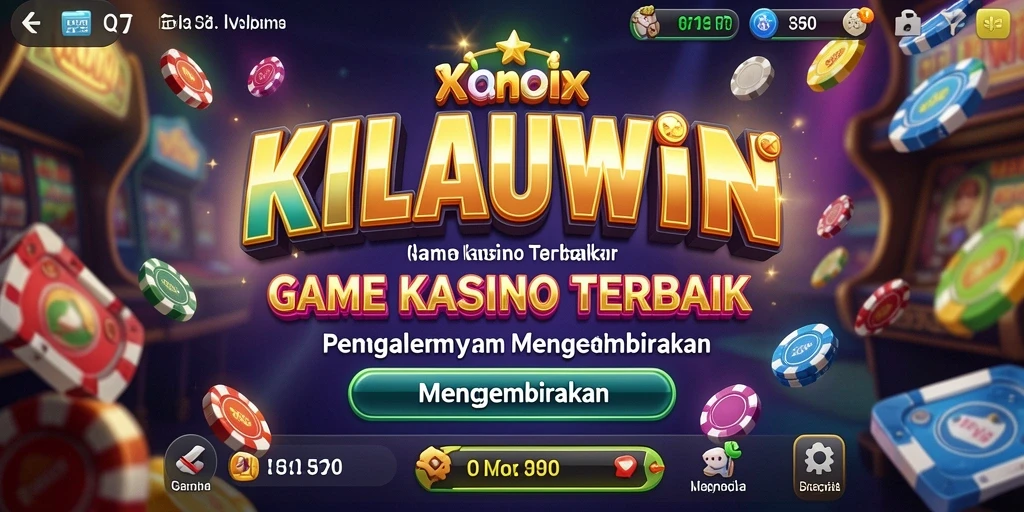 Tampilan gameplay menarik dari KILAUWIN dengan grafis kasino yang memukau.