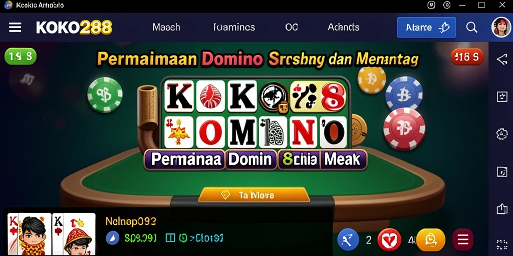 Tampilan gameplay KOKO288 yang menarik dengan dominasi warna cerah.