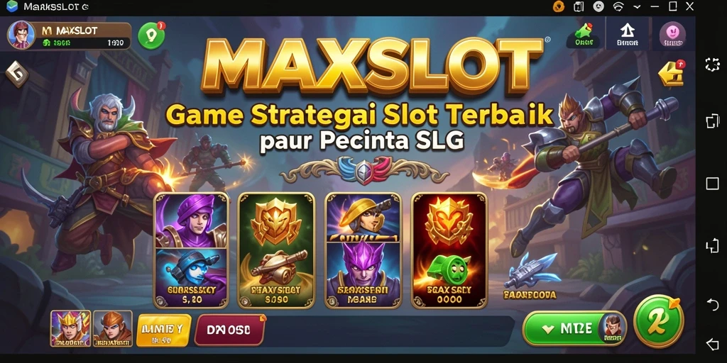 Tampilan gameplay menarik dari MAXSLOT yang memadukan slot dan strategi.