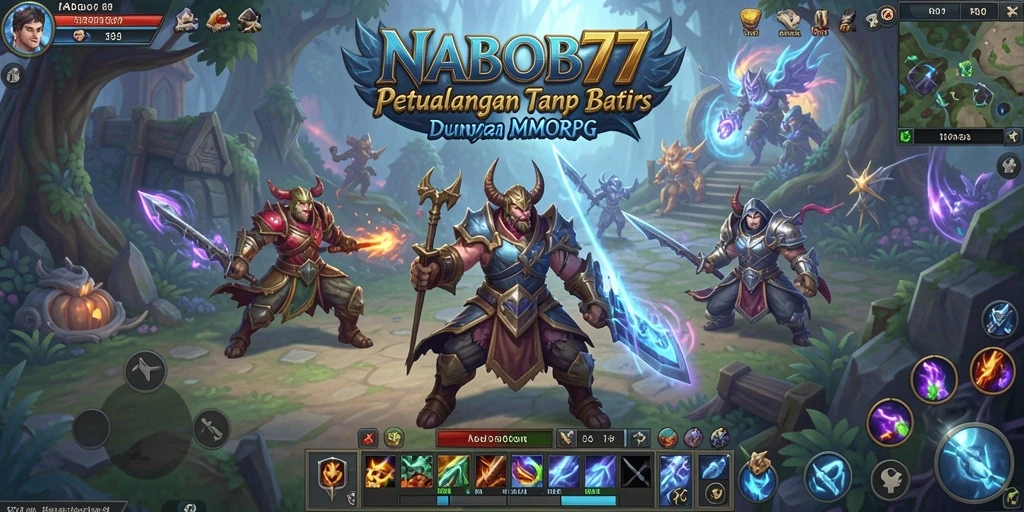 Tangkapan layar gameplay NABOB77 menampilkan aksi seru dalam pertempuran MMORPG.
