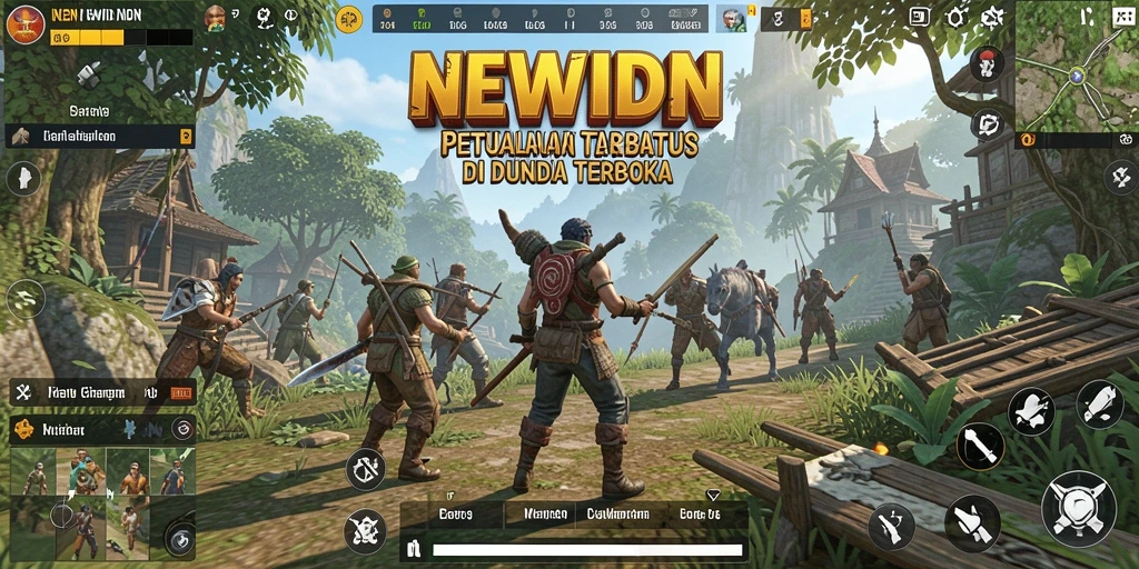 Gameplay NEWIDN menampilkan eksplorasi dunia terbuka yang menakjubkan.
