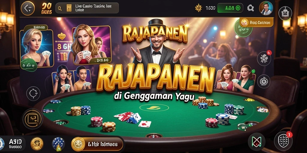 Tampilan utama gameplay RAJAPANEN yang mendebarkan di Live Casino.
