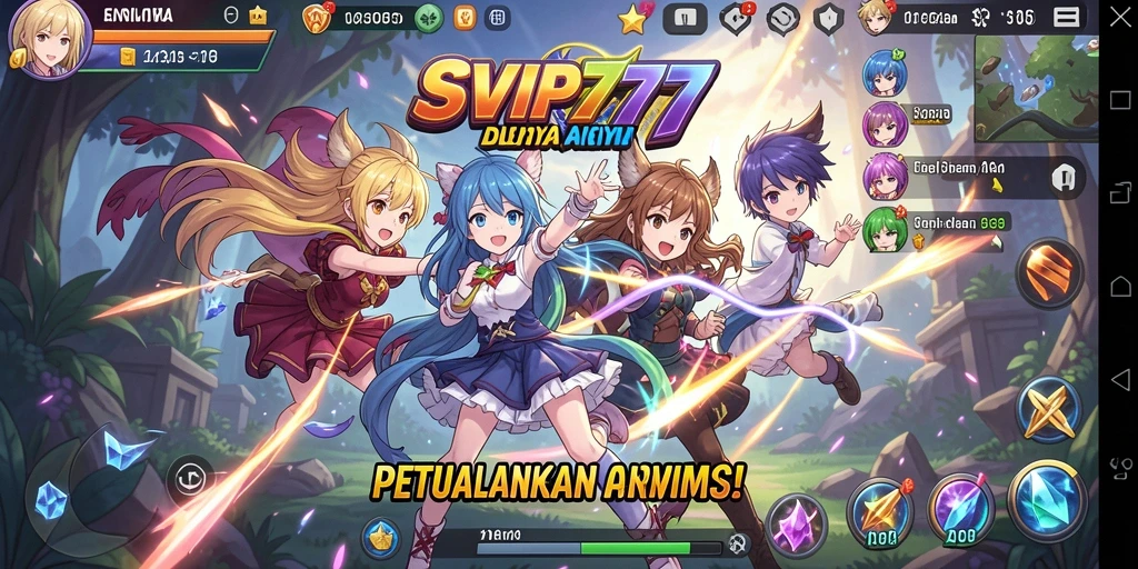 Tampilan gameplay seru di dunia Anime.